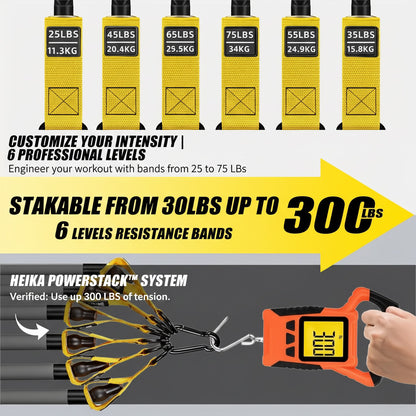 Heika PowerStack™ | 300LBS Professional Resistance Bands Set