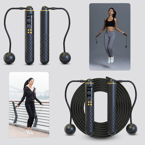 Heika SmartSkip™ Pro – 2-in-1 Smart Digital Jump Rope for Home Cardio