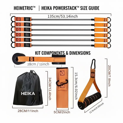 Heika PowerStack™ | 300LBS Professional Resistance Bands Set