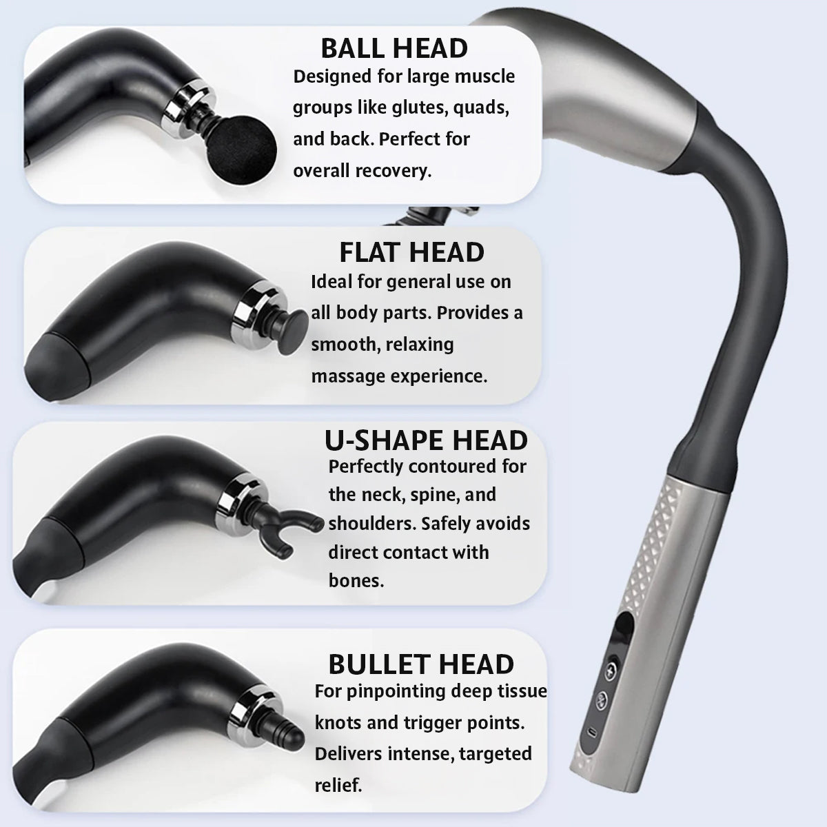 Heika ProVolt™ Mini Massage Gun | Deep Tissue Muscle Recovery & Pain Relief